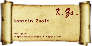 Kosztin Zsolt névjegykártya